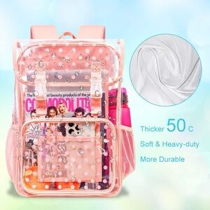 Pink Clear Backpack Set  for Concerts + Stadiums